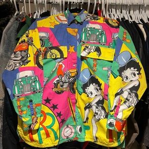 Versace Jeans Couture Betty Boop Harley Davidson Shirt Size XS (FITS‎ MEDIUM)